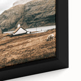 Farmhouse Wall Art – Tranquil Church in Rustic Mountain Scenery