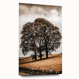 Farmhouse Wall Art – Majestic Trees in Rustic Country Landscape