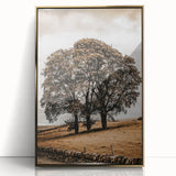Farmhouse Wall Art – Majestic Trees in Rustic Country Landscape