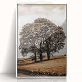 Farmhouse Wall Art – Majestic Trees in Rustic Country Landscape