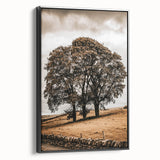 Farmhouse Wall Art – Majestic Trees in Rustic Country Landscape