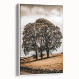 Farmhouse Wall Art – Majestic Trees in Rustic Country Landscape