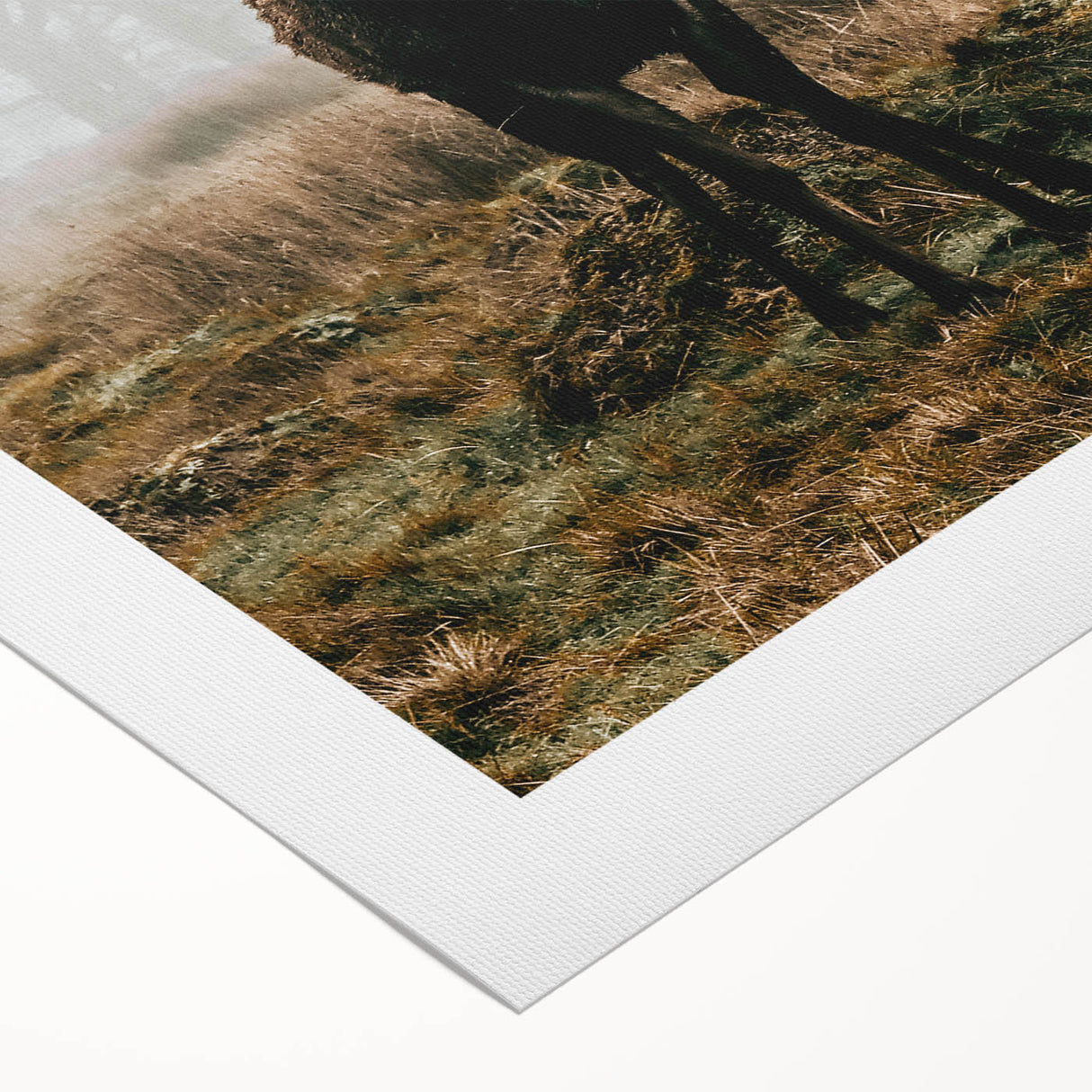 Farmhouse Wall Art – Majestic Stag in Misty Landscape for Rustic Homes