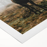 Farmhouse Wall Art – Majestic Stag in Misty Landscape for Rustic Homes