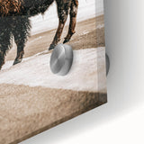Farmhouse Wall Art – Majestic Bison in Winter Landscape for Rustic Homes