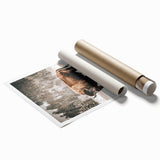 Farmhouse Wall Art – Majestic Bison in Winter Landscape for Rustic Homes