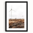 Farmhouse Wall Art – Wind Turbines in Open Field for Modern Rustic Decor