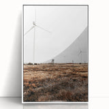 Farmhouse Wall Art – Wind Turbines in Open Field for Modern Rustic Decor