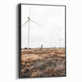 Farmhouse Wall Art – Wind Turbines in Open Field for Modern Rustic Decor