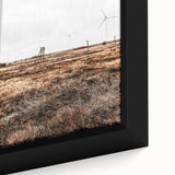 Farmhouse Wall Art – Wind Turbines in Open Field for Modern Rustic Decor