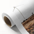 Farmhouse Wall Art – Wind Turbines in Open Field for Modern Rustic Decor
