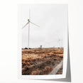 Farmhouse Wall Art – Wind Turbines in Open Field for Modern Rustic Decor