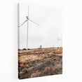 Farmhouse Wall Art – Wind Turbines in Open Field for Modern Rustic Decor
