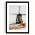 Farmhouse Wall Art – Rustic Windmill in Snowy Landscape for Country Decor