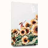 Farmhouse Wall Art – Bright Sunflowers with Rustic Windmill for Decor