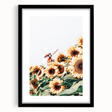 Farmhouse Wall Art – Bright Sunflowers with Rustic Windmill for Decor