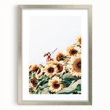 Farmhouse Wall Art – Bright Sunflowers with Rustic Windmill for Decor