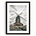 Farmhouse Wall Art – Classic Windmill with Dramatic Sky for Rustic Decor