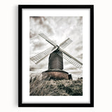 Farmhouse Wall Art – Classic Windmill with Dramatic Sky for Rustic Decor