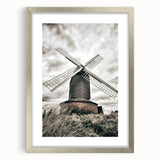 Farmhouse Wall Art – Classic Windmill with Dramatic Sky for Rustic Decor