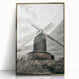 Farmhouse Wall Art – Classic Windmill with Dramatic Sky for Rustic Decor