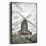 Farmhouse Wall Art – Classic Windmill with Dramatic Sky for Rustic Decor