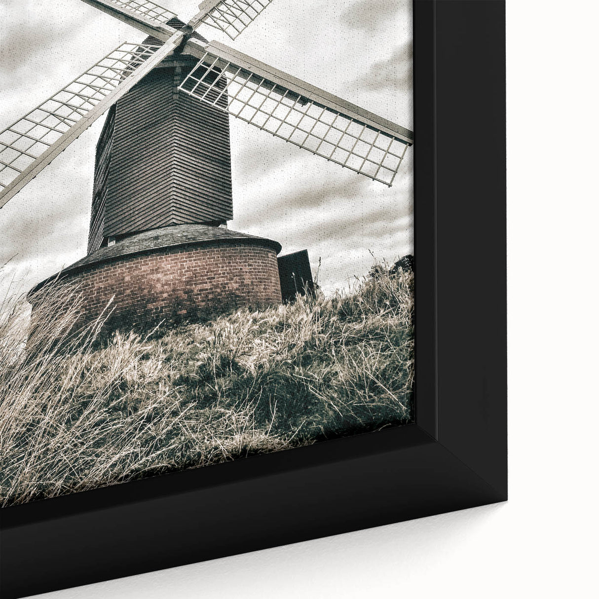 Farmhouse Wall Art – Classic Windmill with Dramatic Sky for Rustic Decor