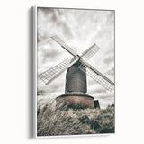 Farmhouse Wall Art – Classic Windmill with Dramatic Sky for Rustic Decor