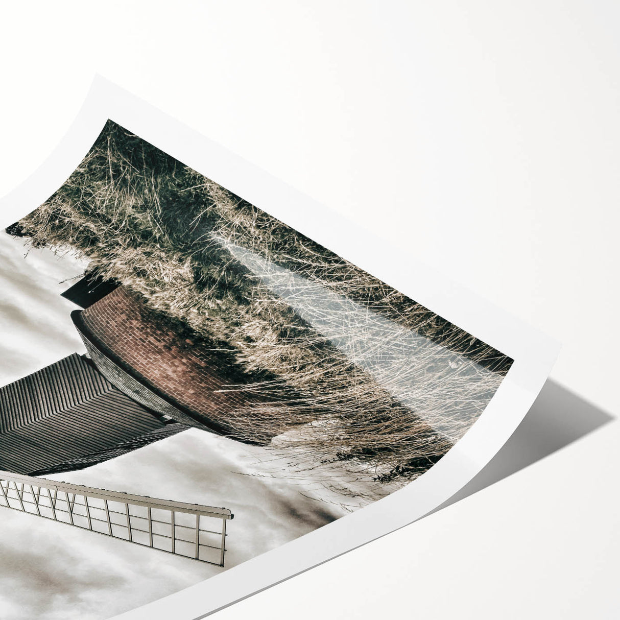 Farmhouse Wall Art – Classic Windmill with Dramatic Sky for Rustic Decor