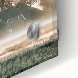 Farmhouse Wall Art – Serene Misty Countryside House for Rustic Decor