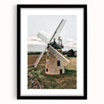 Farmhouse Wall Art – Classic Windmill in Rural Landscape for Rustic Decor