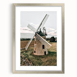 Farmhouse Wall Art – Classic Windmill in Rural Landscape for Rustic Decor