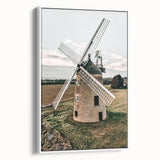 Farmhouse Wall Art – Classic Windmill in Rural Landscape for Rustic Decor