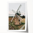 Farmhouse Wall Art – Classic Windmill in Rural Landscape for Rustic Decor