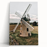 Farmhouse Wall Art – Classic Windmill in Rural Landscape for Rustic Decor