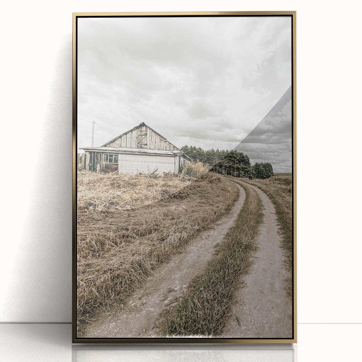 Farmhouse Wall Art – Rustic Path to Barn for Country Style Decor