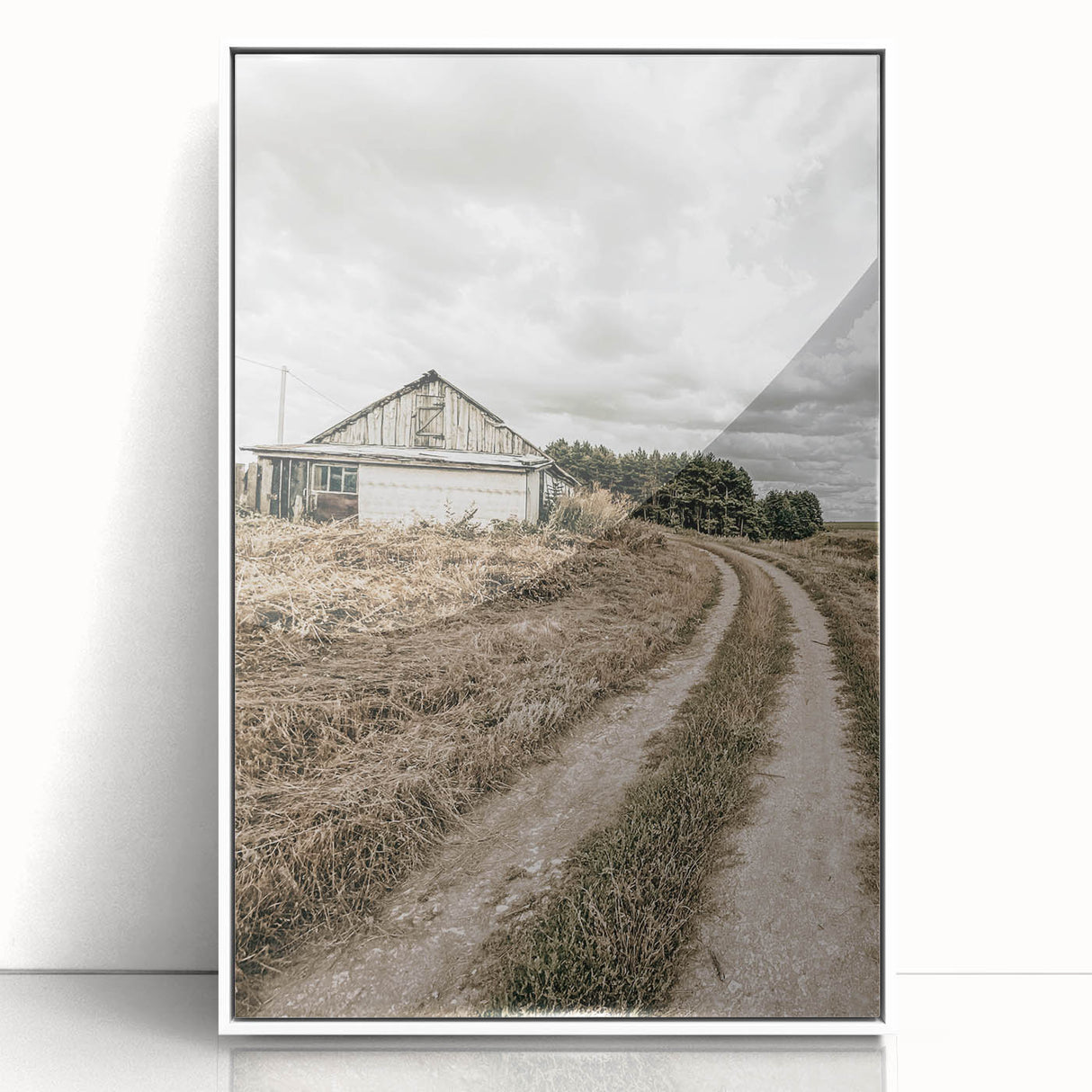 Farmhouse Wall Art – Rustic Path to Barn for Country Style Decor