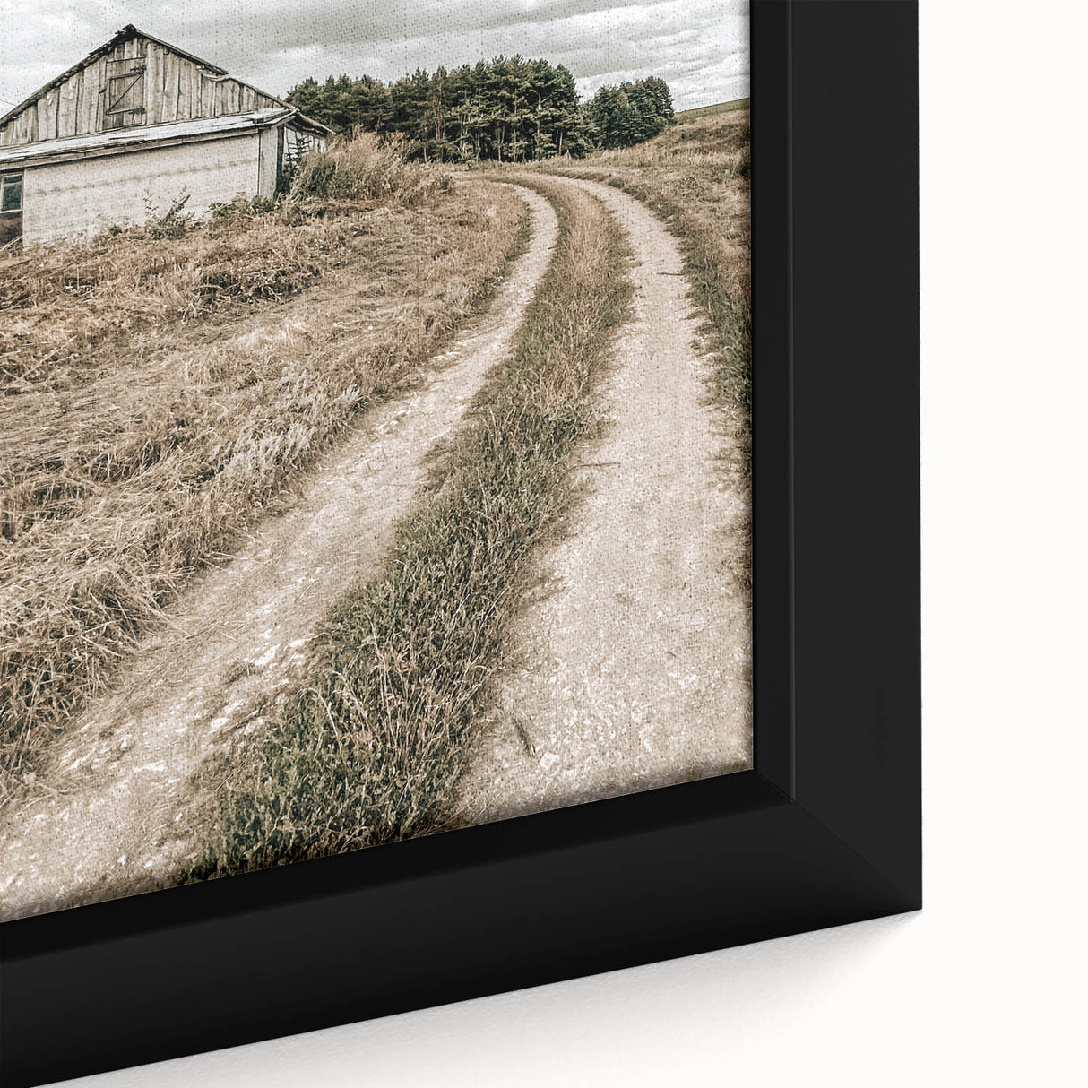 Farmhouse Wall Art – Rustic Path to Barn for Country Style Decor
