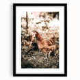 Farmhouse Wall Art – Rustic Chicken Scene for Country Style Decor
