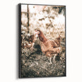 Farmhouse Wall Art – Rustic Chicken Scene for Country Style Decor