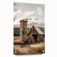 Farmhouse Wall Art – Rustic Barn and Silo Scene for Country Style Decor