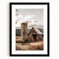 Farmhouse Wall Art – Rustic Barn and Silo Scene for Country Style Decor