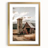 Farmhouse Wall Art – Rustic Barn and Silo Scene for Country Style Decor