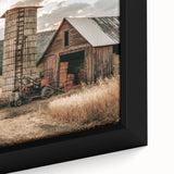Farmhouse Wall Art – Rustic Barn and Silo Scene for Country Style Decor