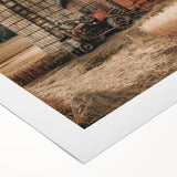 Farmhouse Wall Art – Rustic Barn and Silo Scene for Country Style Decor