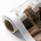 Farmhouse Wall Art – Rustic Barn and Silo Scene for Country Style Decor