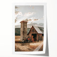 Farmhouse Wall Art – Rustic Barn and Silo Scene for Country Style Decor
