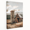 Farmhouse Wall Art – Rustic Barn and Silo Scene for Country Style Decor