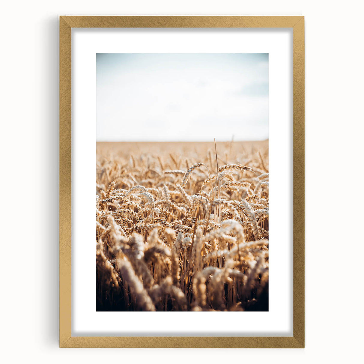 Farmhouse Wall Art Wheat Field Print | Rustic Country Harvest Decor