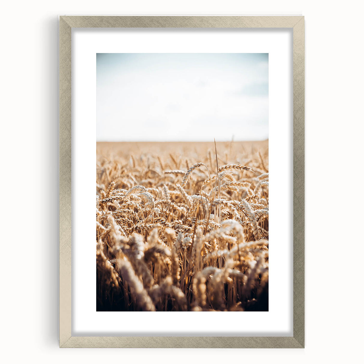 Farmhouse Wall Art Wheat Field Print | Rustic Country Harvest Decor